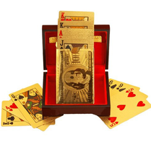 Load image into Gallery viewer, 24K GOLD-PLATED PLAYING CARDS WITH CASE