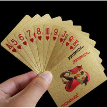Load image into Gallery viewer, 24K GOLD-PLATED PLAYING CARDS WITH CASE